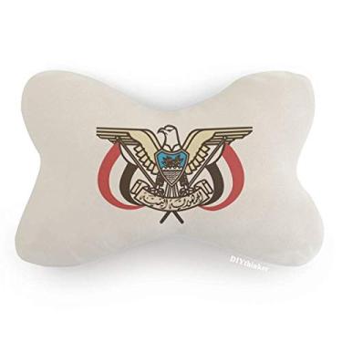 Imagem de DIYthinker Yemen National Emblema Country Almofada de pescoço para carro Almofada de apoio de cabeça