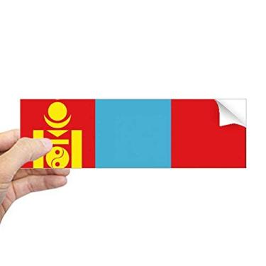 Imagem de DIYthinker Adesivo retangular de para-choque, bandeira nacional da Mongólia, país da Ásia, para notebook, janela