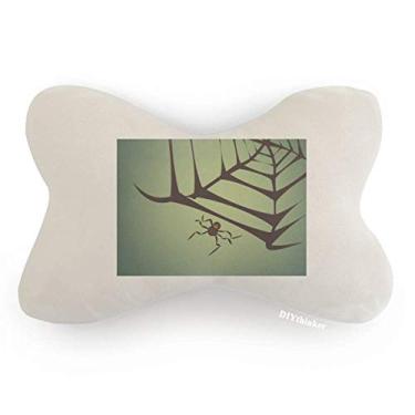 Imagem de DIYthinker Black Spider Net Almofada de apoio de cabeça para decoração de carro, Halloween