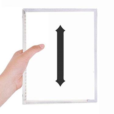 Imagem de Caderno de algarismos romanos com silhueta preta, folhas soltas, diário recarregável, papelaria