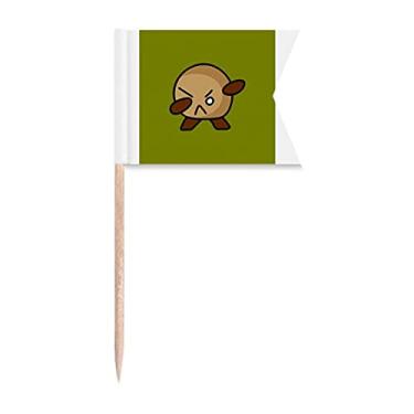 Imagem de Decoração de madeira de pedra com estampa de palito de dentes moderna para decoração de bolo de festa