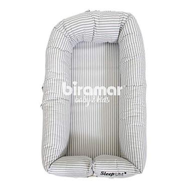 Imagem de Bercinho Portátil Ninho para Bebê Sleep UM Master Listrado Cinza, Biramar Baby, Cinza