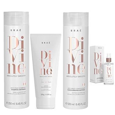 Imagem de kit Braé Divine Anti Frizz Shampoo + Condicionador 250ml + Máscara Líquida 60ml + Leave-In 10 em 1-200g