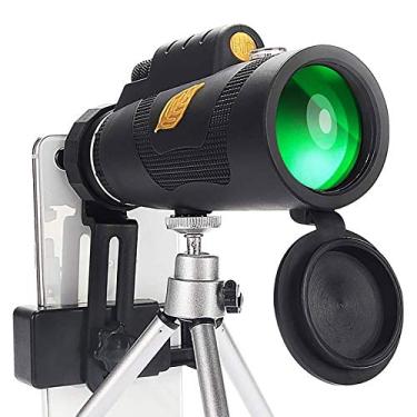 Imagem de Telescópio monocular, zoom monocular à prova d'água 12x50 de alta potência, com suporte para smartphone e tripé, para observação de pássaros, adultos e crianças