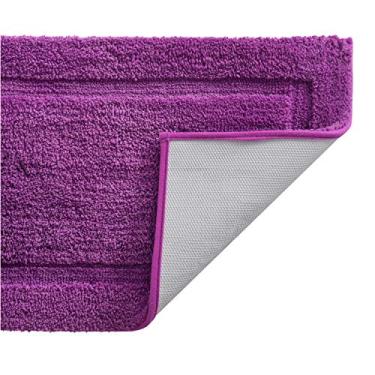 Imagem de Tapete de banheiro antiderrapante de microfibra da TOMORO – Extra absorvente e de secagem rápida, tapete de banheiro de porta de hotel macio e luxuoso à prova d'água e antiderrapante..., Roxa, 17.5 x 27 inch
