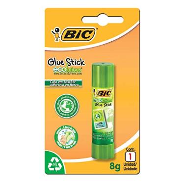 Imagem de Cola Bastão 8g, BIC ECOlutions Glue Stick, 886640, Transparente, Plástico 100% Reciclado, Não tóxico e seguro para crianças