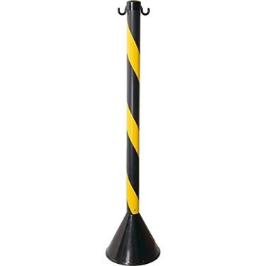 Imagem de PEDESTAL PLÁSTICO P/SINALIZAÇÃO PRETO E AMARELO 90cm