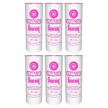 Imagem de Tinta para Tecido Corante Roupas Vivacor Guarany 40g 6u Pink