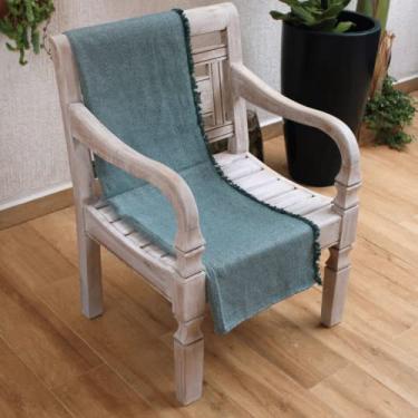 Imagem de Manta Garnet 1,50m x 1,40m Algodão para Sofá, Verde