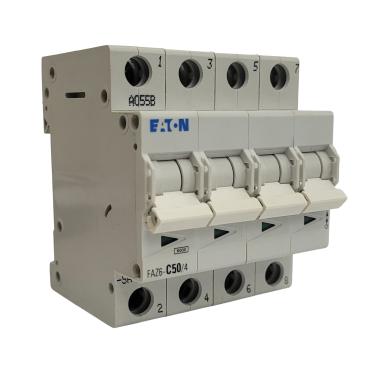 Imagem de Disjuntor Curva C 50A 10KA Tetrapolar FAZ6-C50/4-SA 152777 - Eaton
