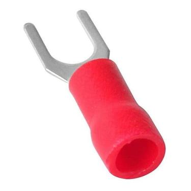 Imagem de Terminal Forquilha Garfo Pré Isolado Vermelho 1,5mm - 200un