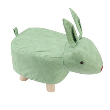 Imagem de Banquinho Em Forma de Animal, Madeira, Bonito, Otomano, Amarelo, Desenho Animado, Banco Em Forma de Animal (Verde)