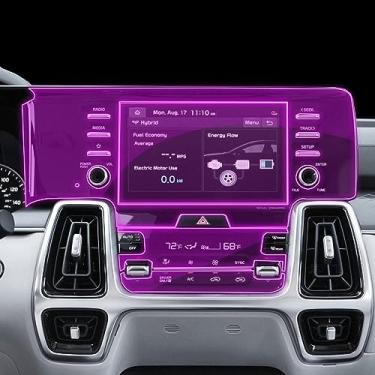 Imagem de LAVIYE Carro Anti riscos e prevenção de poeira Interior TPU filme transparente, para Kia Sorento MQ4 2021-2023 Protetor de tela de navegação LCD Display Film Cover
