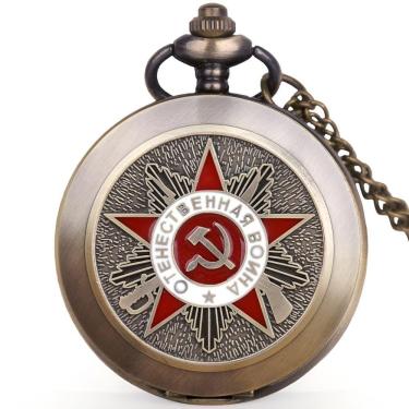 Imagem de Relógio De Bolso Antigo Soviético Corrente