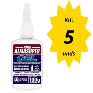 Imagem de Kit 5 und - Cola Alma Super - Gel - 100 gramas