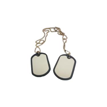 Imagem de Corrente Placa Identificação Tag Aço Inox 316l Dourado