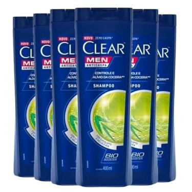Imagem de Kit Shampoo Clear Men Anticaspa Controle E Alívio Da Coceira 400ml 6 Unidades