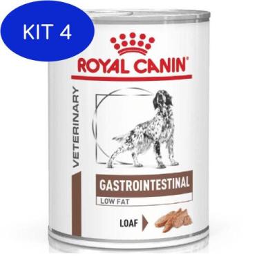 Imagem de Kit 4 Ração Úmida Royal Canin Cão Gastrointestinal Low Fat