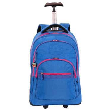 Imagem de Mochila Carrinho Paul Frank T03 - Azul - Grande - Mega Rodas