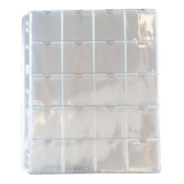 Imagem de 10 Folhas Plastico Para Moedas 20 Divisões Pccb/Mingt Sem