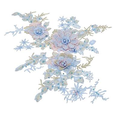 Imagem de NUOBESTY 6 Peças remendar roupas remendando legging jeans flores de tecido para vestidos acessórios de roupas remendo de roupas de flores justa as flores flor de tecido 3d aplique