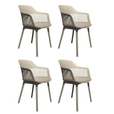 Imagem de Kit 4 Cadeiras para Sala de Jantar Montreal Nude