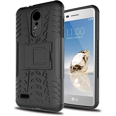 Imagem de Capa Capinha Anti Impacto Para LG K10 com Tela de 5.3" polegadas Case Armadura Hybrid Refor�ada Com Desenho De Pneu - Danet (Preto)