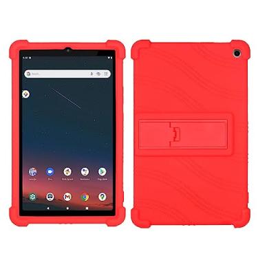 Imagem de QYiiD Capa para Walmart Onn 8 polegadas Gen 3 2022 Modelo: 100071483, capa protetora de silicone leve para crianças macia contra choque para Onn 8 polegadas Gen 3 2022, vermelho