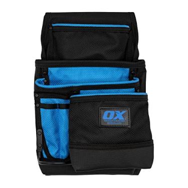 Imagem de OX Bolsa de ferramentas Tools Pro Dynamic Nylon com 7 bolsos com suporte de martelo – Rebites reforçados, resistente a UV e à água