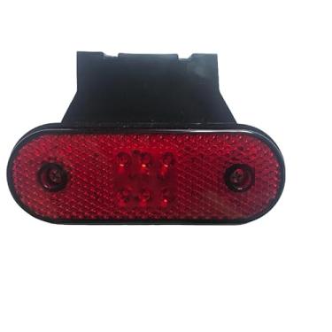 Imagem de Kit 8 Peças Lanterna Pisca Lateral Báu Carroceria Caminhão 12/24V KLX Qualidade e Inovação (VERMELHO)