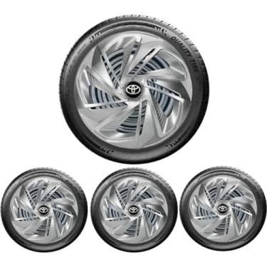 Imagem de Jogo 4 Calotas Esportiva Nitro Prata Aro 14 TOYO Etios Hacth Sedan Yaris Etios Hacth Sedan Corolla