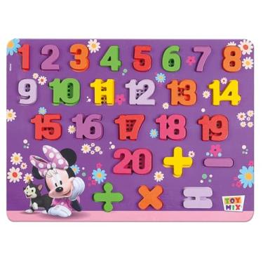 Imagem de Brinquedo Encaixe Divertido Disney Minnie, numeros em MDF, Toy Mix.