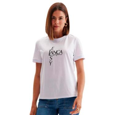Imagem de Camiseta Easy Lança Perfume Estampada Ou24 Branco Feminino