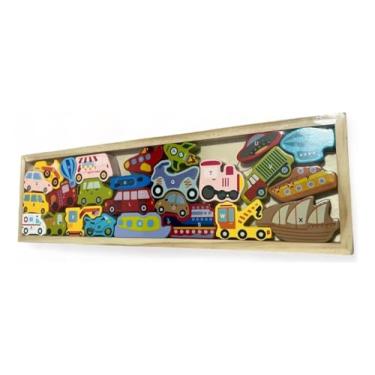 Imagem de Brinquedo Educativo Madeira Pedagógico De Montar E Empilhar (Comidinhas)
