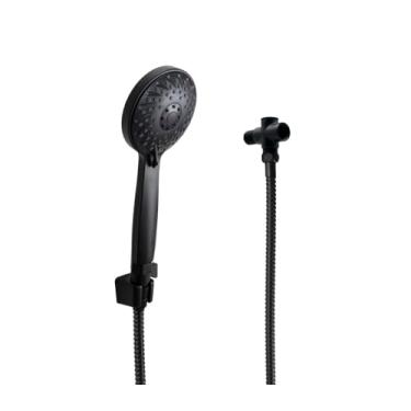 Imagem de Duchinha de Mão Redonda ABS Preto Fosco c/Trava e Desviador