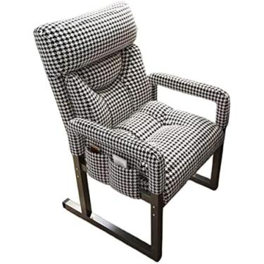 Imagem de Poltrona Lounge Sala de estar Poltrona Wingback Cuddle Chair Moderno conforto anti-queda para idosos sedentários Pequeno computador Casa, treliça, cadeiraX1