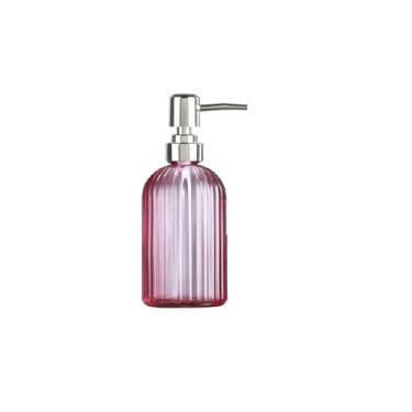 Imagem de Porta Sabonete Líquido Dispensador de sabão com bomba de aço inoxidável, qualidade premium para loção, sabonete de banheiro-7 cores, bomba de sabão Garrafa(Color:Pink)