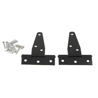 Imagem de Dobradiça em T resistente de 12,7 cm, 2 peças, dobradiças em T de ferro galvanizado para porta de metal de madeira, fácil instalação, forte resistência à corrosão - para portões de jardim, iate -