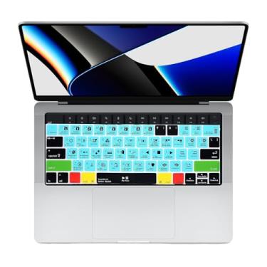 Imagem de Capa de teclado Davinci Resolve Shortcuts para MacBook Pro 2016-2024 M1/M2 de 14 polegadas e MacBook Pro de 16 polegadas, MacBook Pro 13 15 Touch Bar polegadas (A1989/A1706, A1990/A1707) 2016-2024