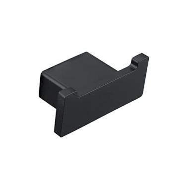 Imagem de Acessórios para banheiro preto Conjuntos de ferragens Robe Gancho Barra de Toalhas Rack Bar Prateleira Suporte de lenço de papel Suporte de escova de dentes, 3 ganchos