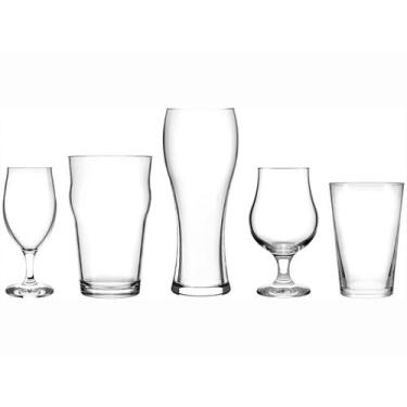 Imagem de Jogo de Copos de Vidro para Cerveja 5 Peças - Nadir Kit Para Cervejas 