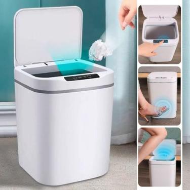 Imagem de Lixeira Automática 16L com Sensor de Aproximação Recarregável para Esc