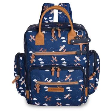 Imagem de Mochila de Maternidade MasterBag Urban Avião Azul Marinho-Unissex