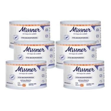 Imagem de Fita Microporosa Branca 2,5 cm x 10 m (MISSNER) - 06 Unidades