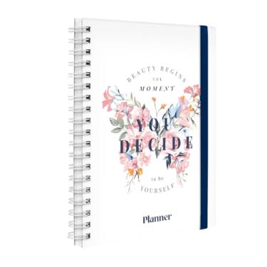 Imagem de Agenda Planner Permanente Butterfly Branco Rosa