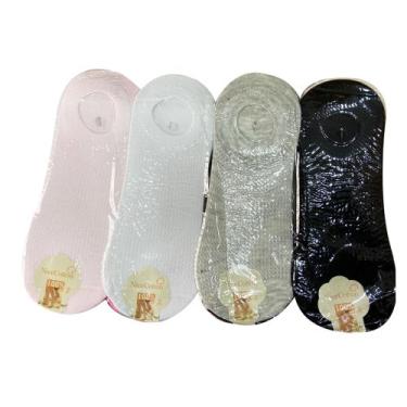 Imagem de Kit 05 Par Meia Sapatilha Feminina Adulto Algodão Purk Tênis Soquete