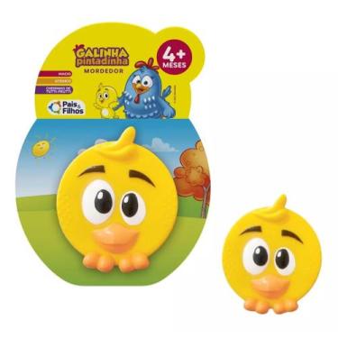 Imagem de Mordedor Vinil Atóxico Turma Galinha Pintadinha Cor Pintinho - Pais e 