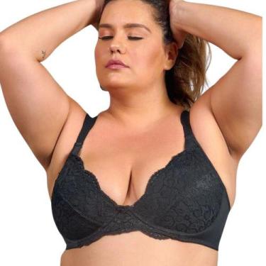 Imagem de Sutiã Sustentação Duloren 111745 Rendado, Preto, 44