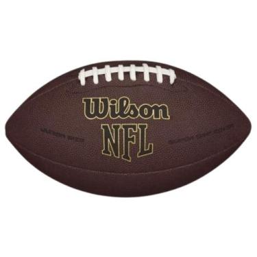 Imagem de Bola Wilson Futebol Americano NFL Super Grip Marrom e Dourado