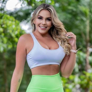 Imagem de Cropped Top Fitness Academia Fitness Com Bojo Removível Ótima Sustenta